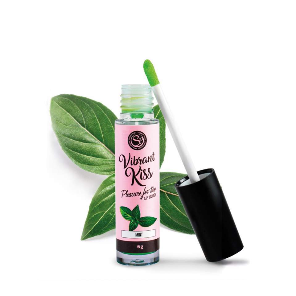 Бальзам для губ с эффектом вибрации Secret Play Lip Glass Vibrant Kiss мята, 15 мл УТ-00002597 - Secret Play - Жидкий вибратор - Купить