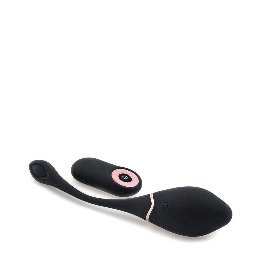 Czarne wibrujące jajko dla par sterowane pilotem