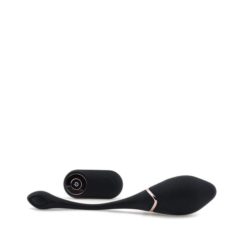 Czarne wibrujące jajko dla par sterowane pilotem