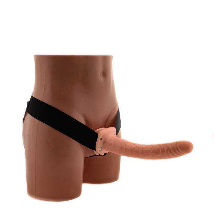 Proteza penisa strapon z jądrami – 24 cm