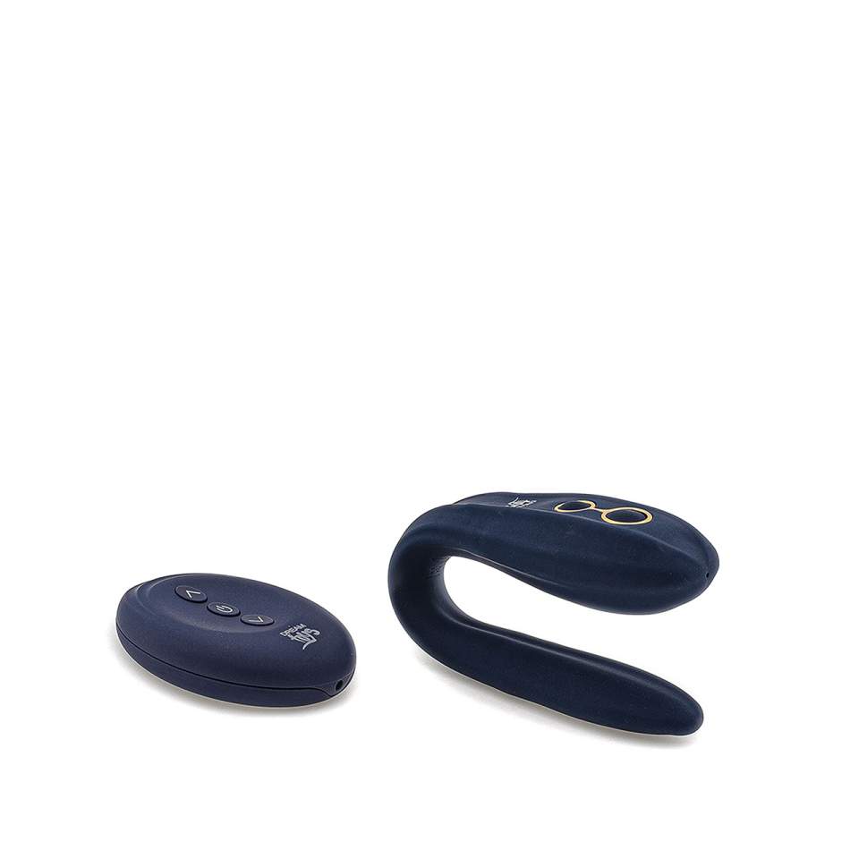 Granatowy wibrator dla par sterowany pilotem