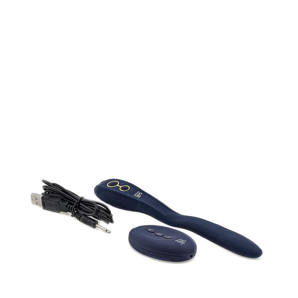 Granatowy wibrator dla par sterowany pilotem