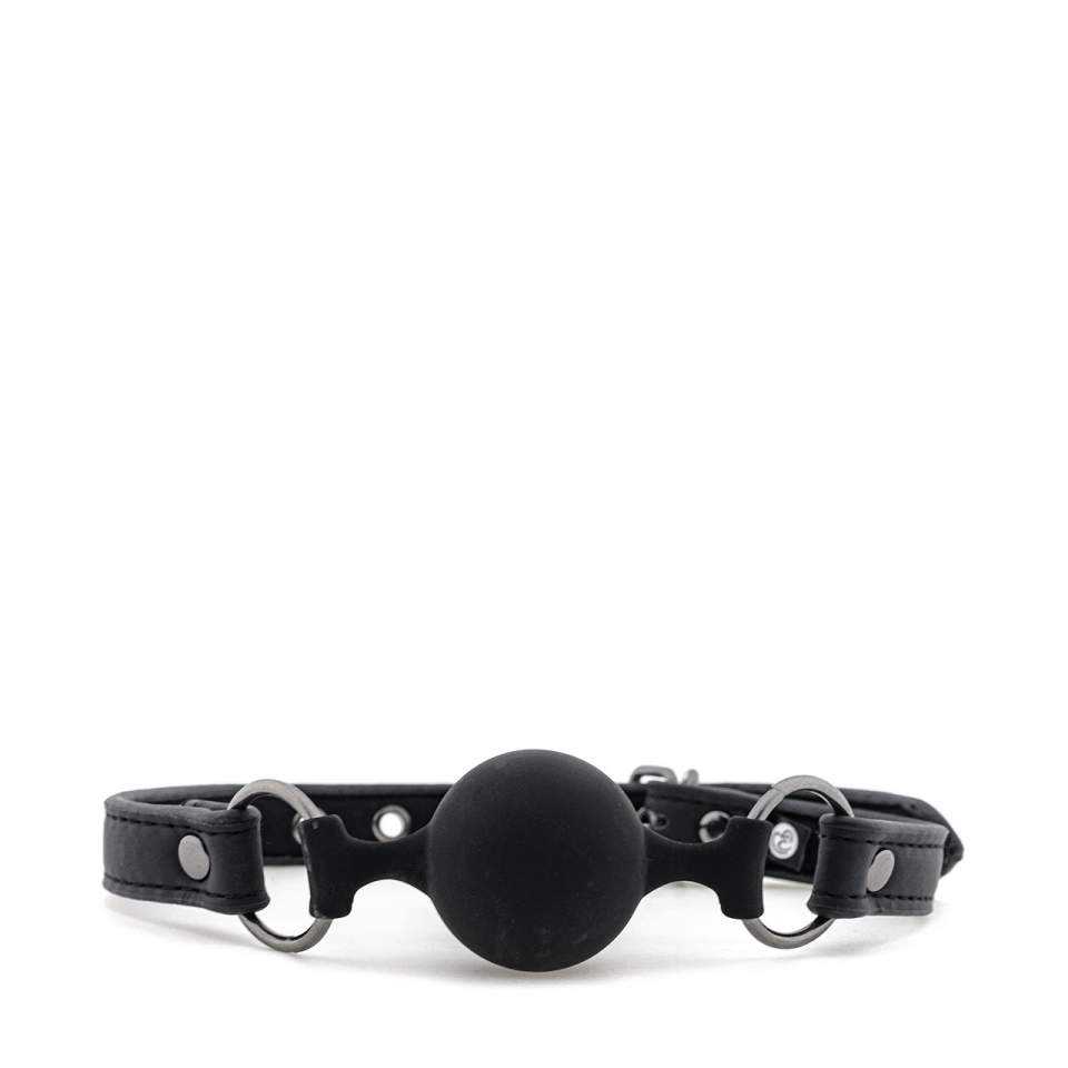 Silikonowy, regulowany knebel do ust w postaci trzech kulek