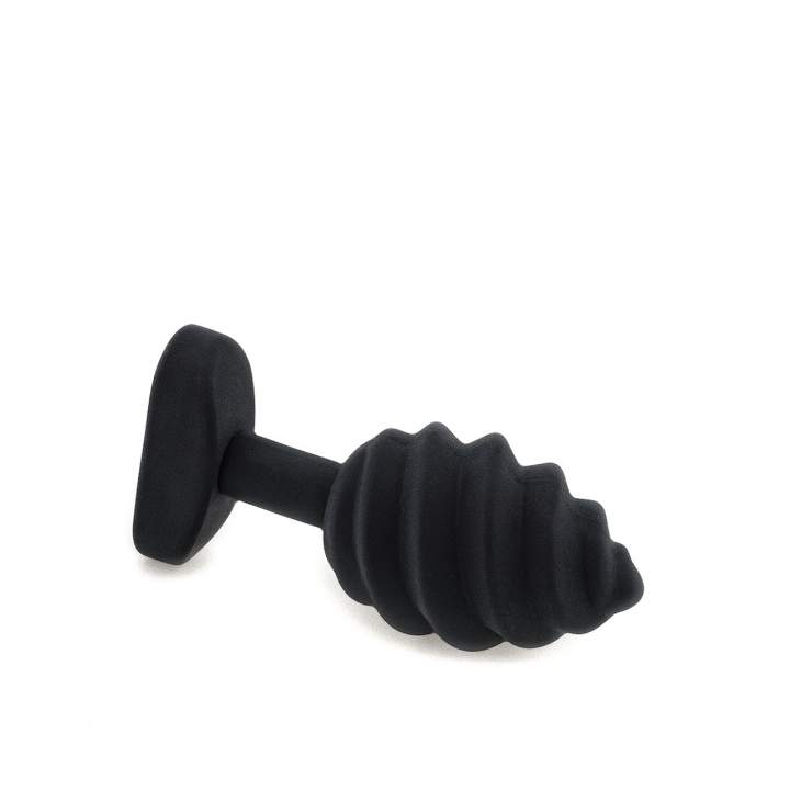 Gvibe wibrujący silikonowy korek analny z karbowaną powierzchnią – 3 cm