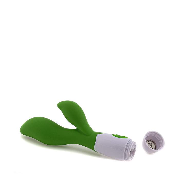 Zielony silikonowy wibrator króliczek – 30 trybów wibracji