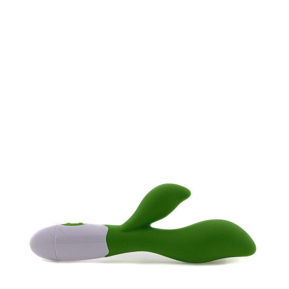 Zielony silikonowy wibrator króliczek – 30 trybów wibracji
