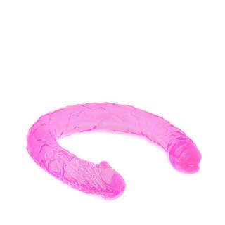 Dwustronne różowe dildo - 45 cm