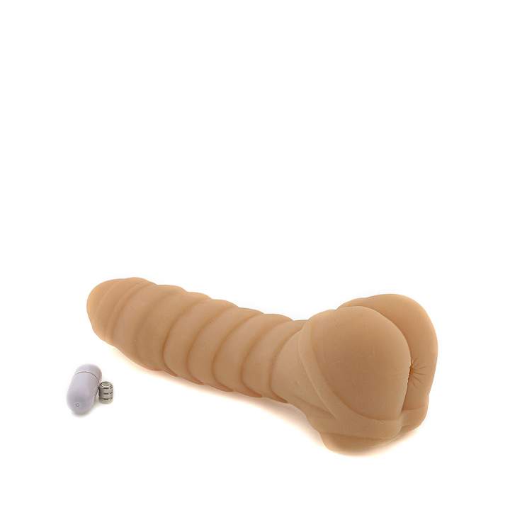 Cielista nakładka na penisa i masturbator z cyberskóry – 22 cm