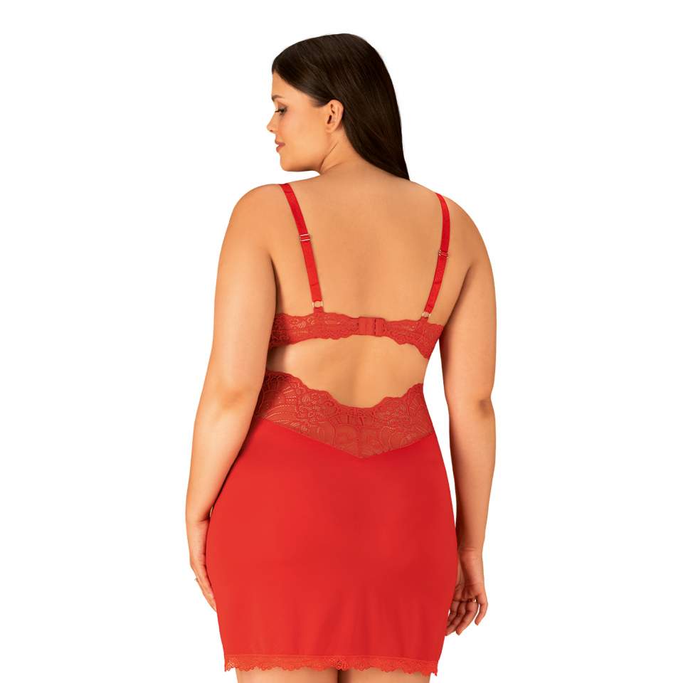 Czerwona koszulka Loventy Obsessive ze stringami