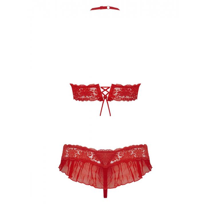 Czerwony komplet Obsessive 863-SET-3 