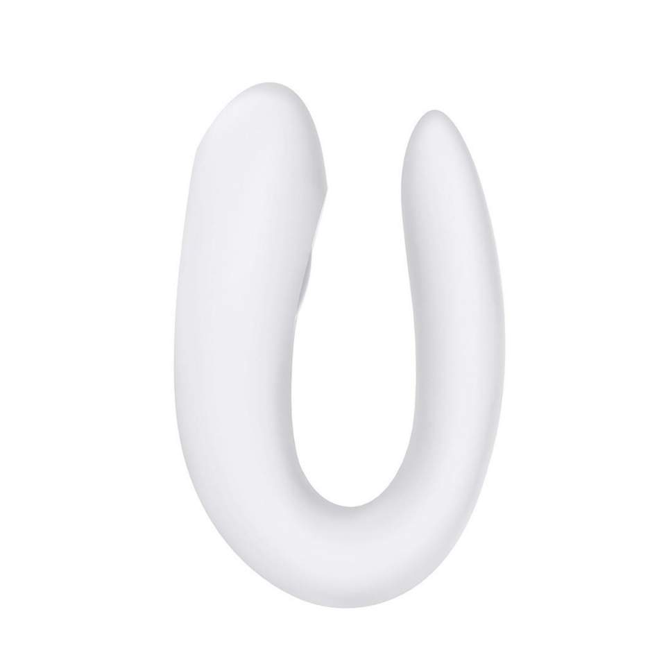 Wibrator dla par sterowany aplikacją - Satisfyer Double Joy - biały