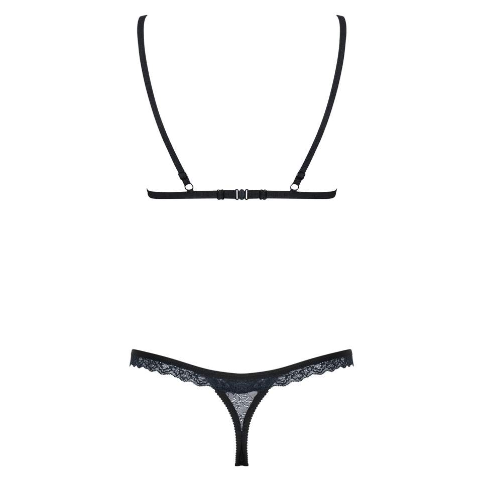 Granatowy 2-częściowy komplet Obsessive 866-SET-1