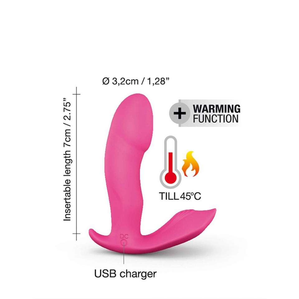 Silikonowy stymulator punktu G i łechtaczki z wibracją i ruchem w kolorze różowym Marc Dorcel