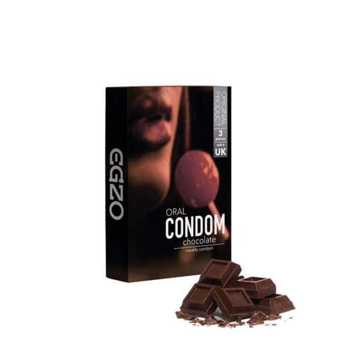 Czekoladowe prezerwatywy EGZO Chocolate do seksu oralnego