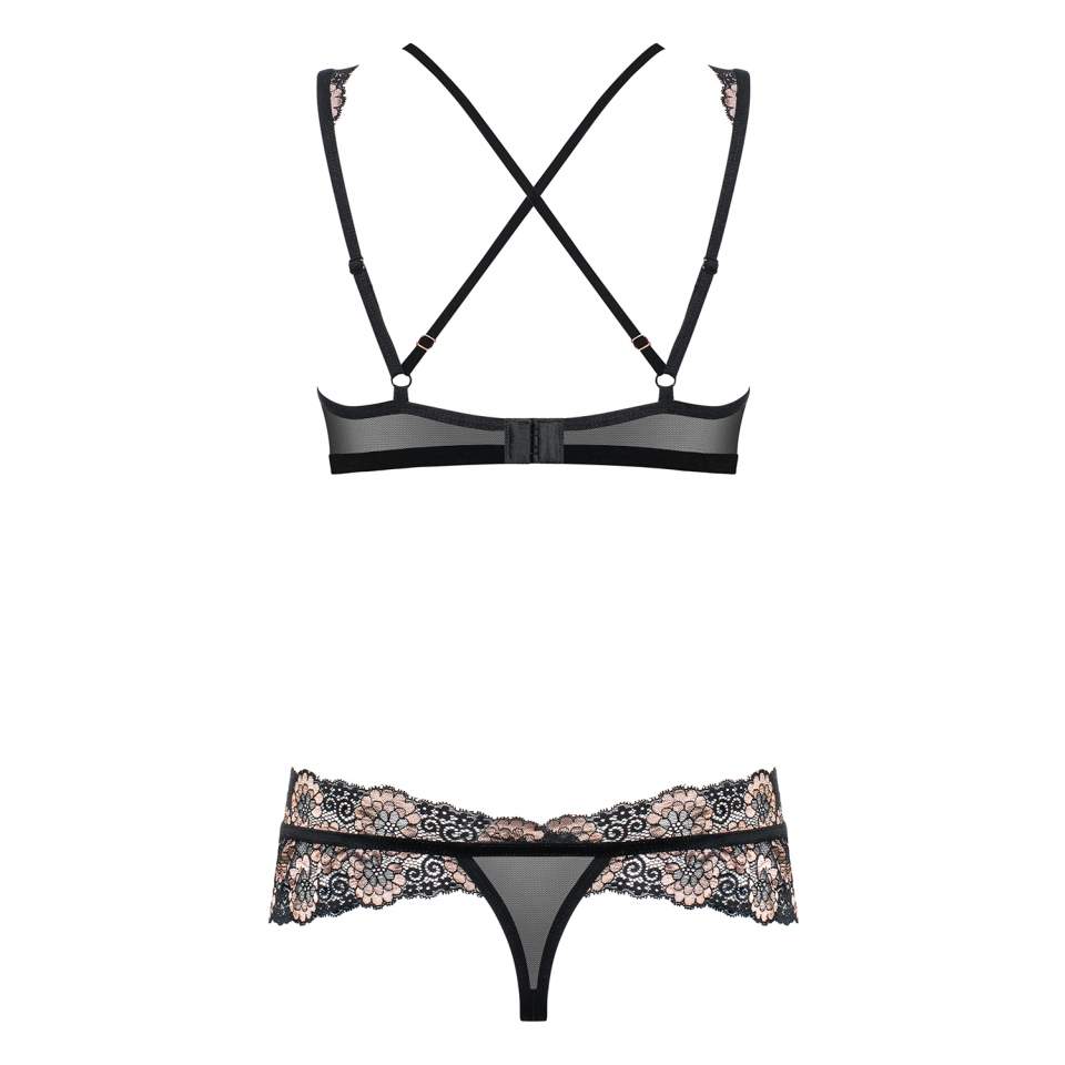 Seksowny czarny komplet Obsessive 873-SEA-1