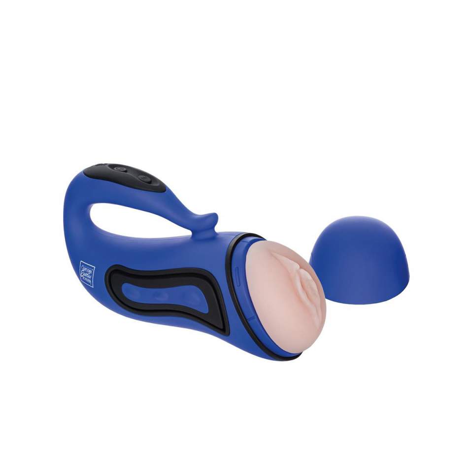 Masturbator z wibracją z wygodnym uchwytem