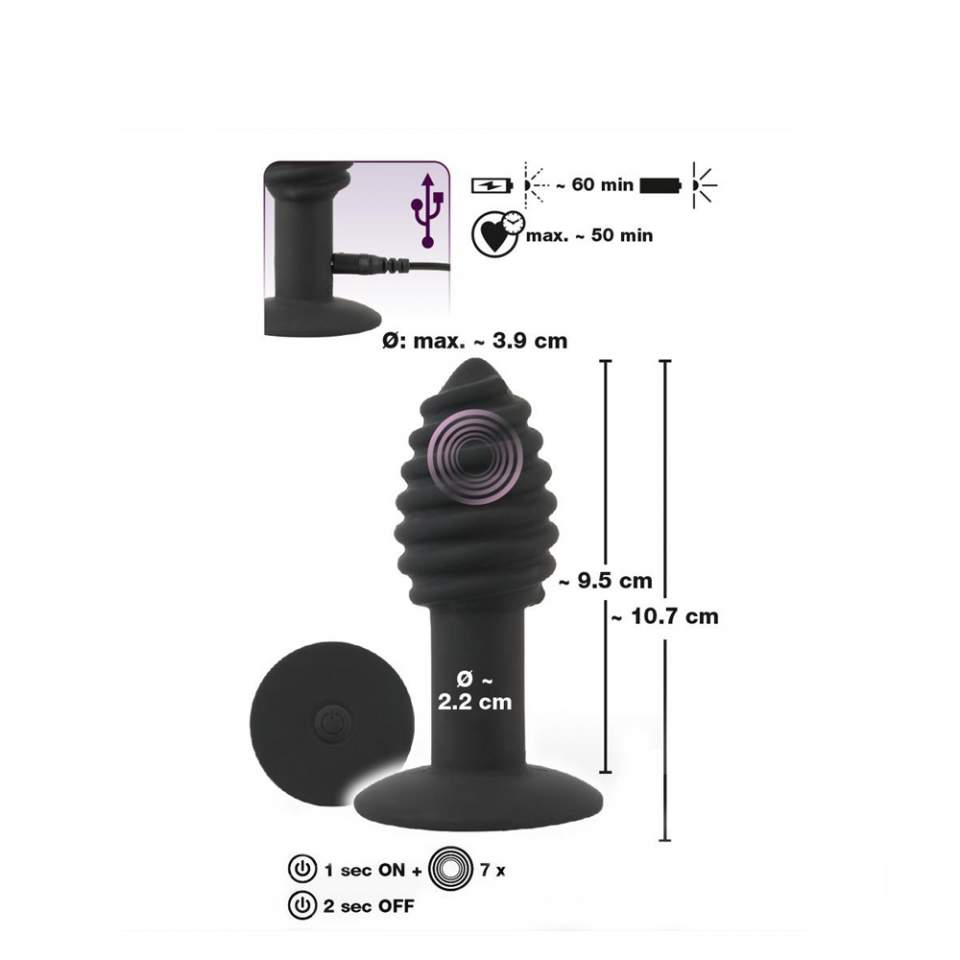 Spiralny korek analny z wibracją
