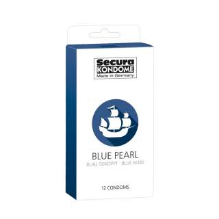 Niebieskie prezerwatywy z dodatkowymi wypustkami dla mężczyzn - 12 sztuk
