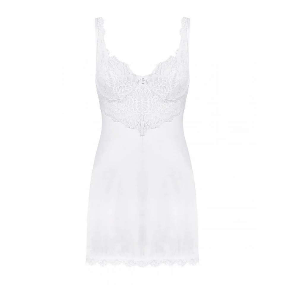 Zmysłowa koszulka w subtelnej bieli Obsessive Amor Blanco