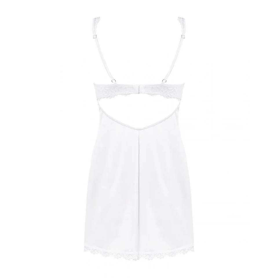 Zmysłowa koszulka w subtelnej bieli Obsessive Amor Blanco