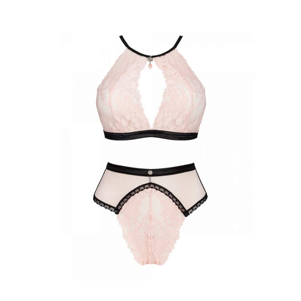 Dwuczęściowy komplet w kolorze bladoróżowym Obsessive Lilines
