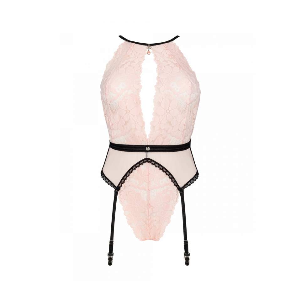 Niezwykle kobiece body połączone z pasem do pończoch Obsessive Lilines