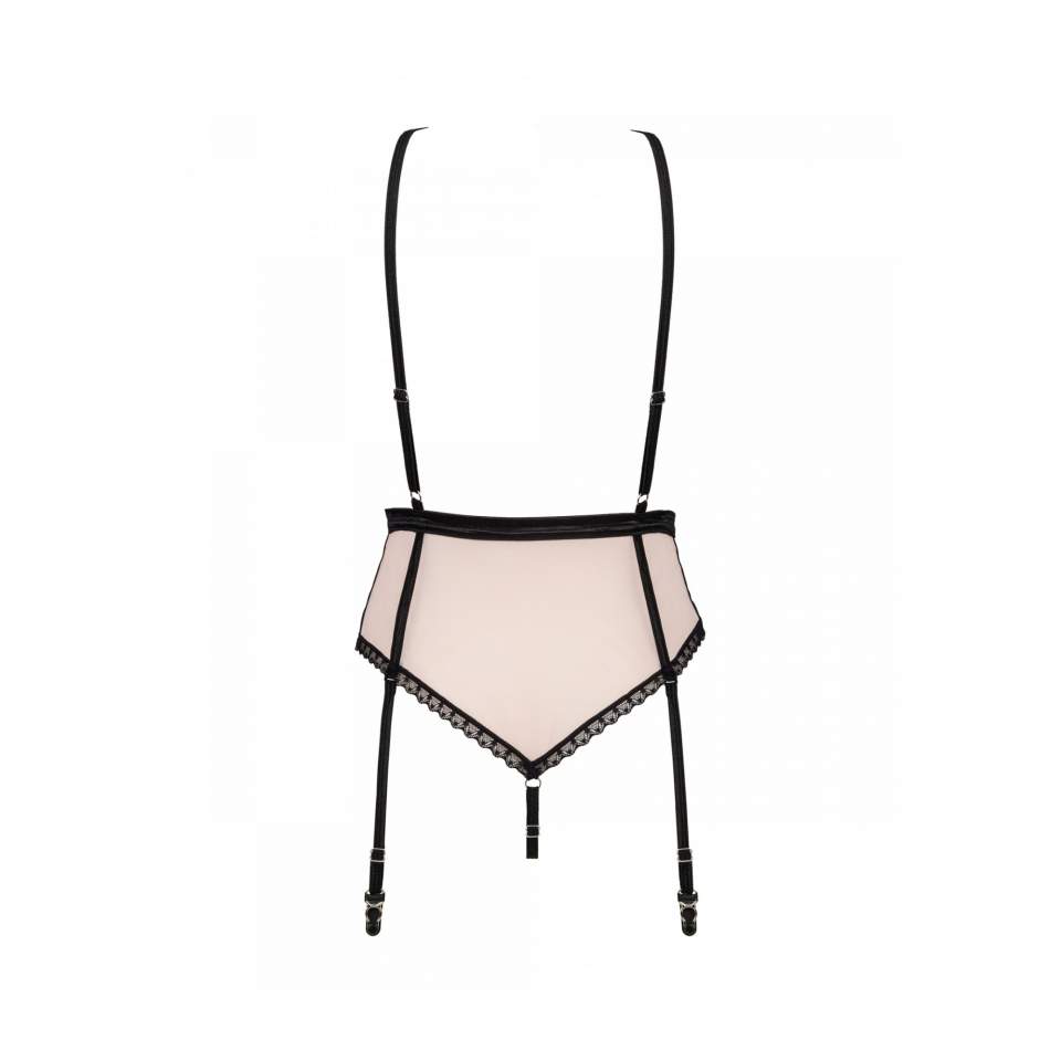 Niezwykle kobiece body połączone z pasem do pończoch Obsessive Lilines