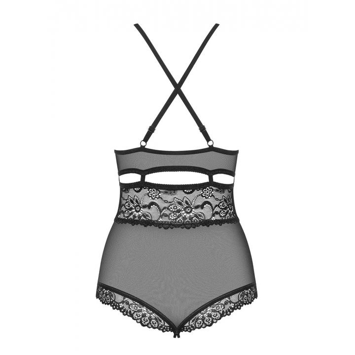 Czarne otwarte Body Obsessive 838-TED-1, wyjątkowo kobiece
