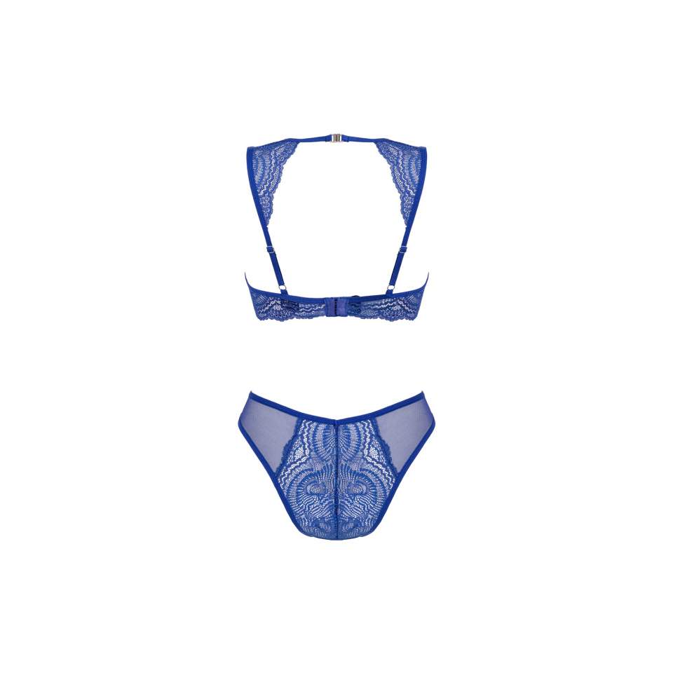 Komplet dwuczęściowy Obsessive Giselia w kobaltowym kolorze