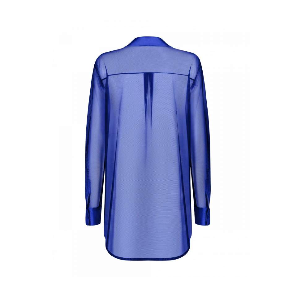 Koszula damska na guziki Obsessive Stellya - niebieska