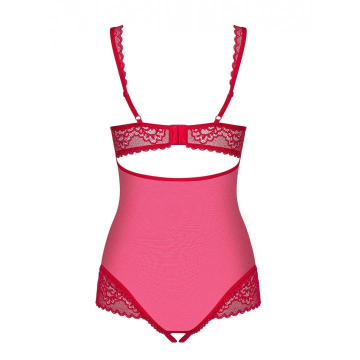 Otwarte czerwone Body Obsessive Rougebelle