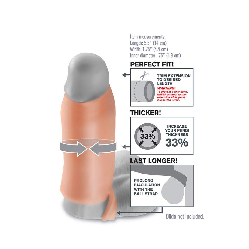 Przelotowa nakładka na penisa z pierścieniem na jądra