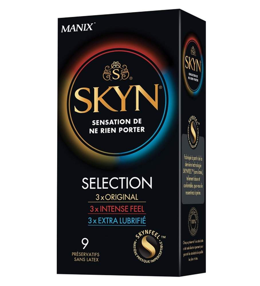 Unimil Skyn prezerwatywy 9 sztuk: klasyczne+ nawilżające+ z wypustkami