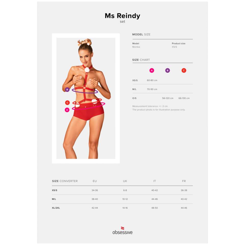 Komplet Mikołajkowy zmysłowa Ms Reindy marki Obsessive