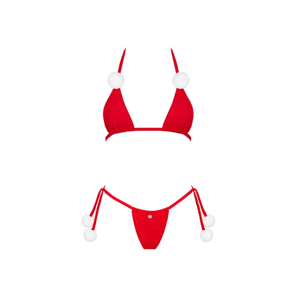 Czerwony 2-cześciowy komplet Mikołajkowy, Obsessive Bobble Girl