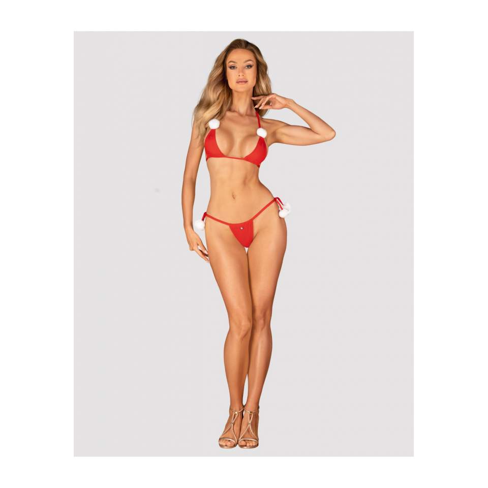 Czerwony 2-cześciowy komplet Mikołajkowy, Obsessive Bobble Girl