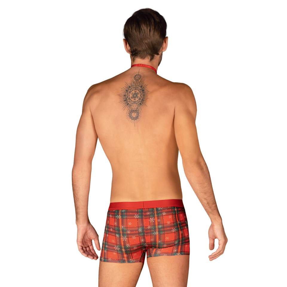 Komplet Mr Merrilo bokserki i mucha z motywem świątecznym