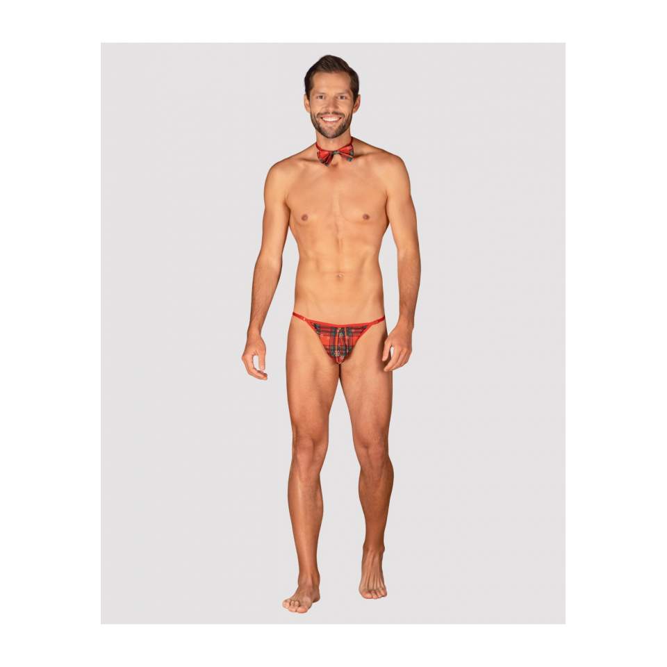 Komplet Mr Merrilo stringi i mucha z motywem świątecznym