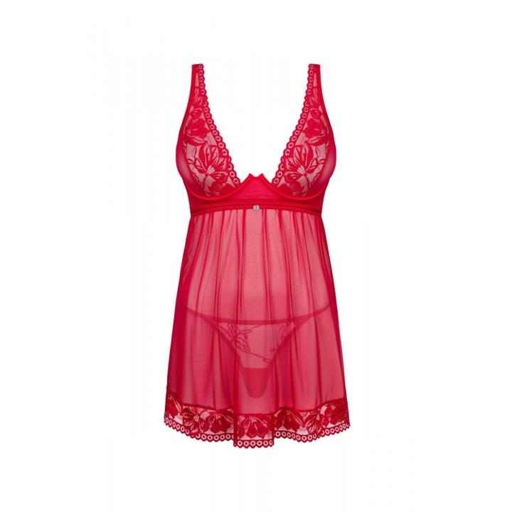 Seksowna koszulka babydoll i stringi Obsessive Lacelove