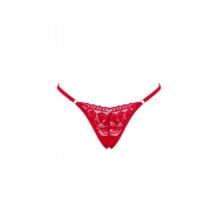 Czerwone kuszące stringi Obsessive Lacelove