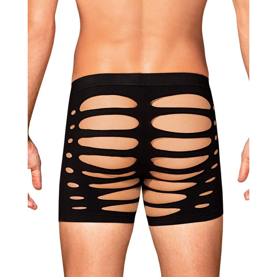 Kuszące czarne bokserki Obsessive M104