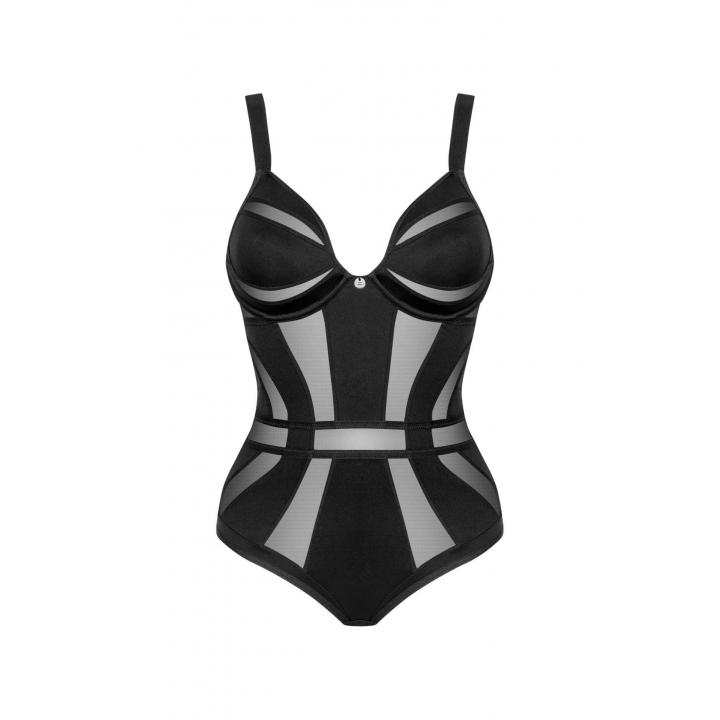 Luksusowe czarne body Obsessive Chic Amoria