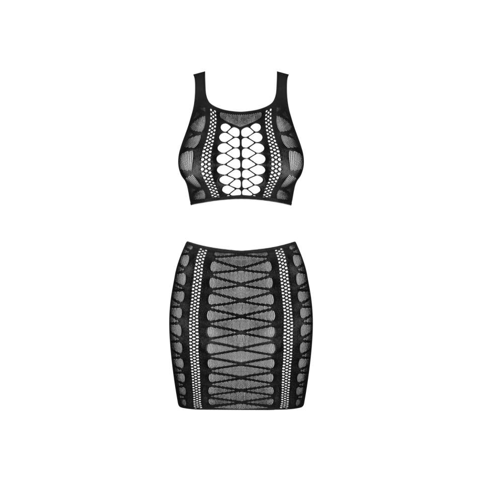 Odważny i kuszacy komplet top ze spódniczą K102