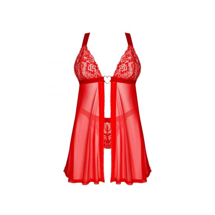 Romantyczna koszulka babydoll i stringi Obsessive Elianes