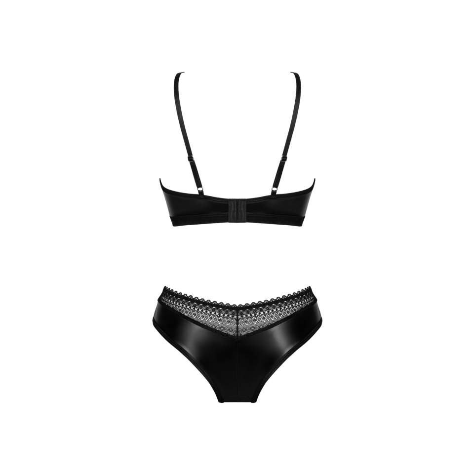 Drapieżny czarny komplet 2-częściowy Obsessive Norides