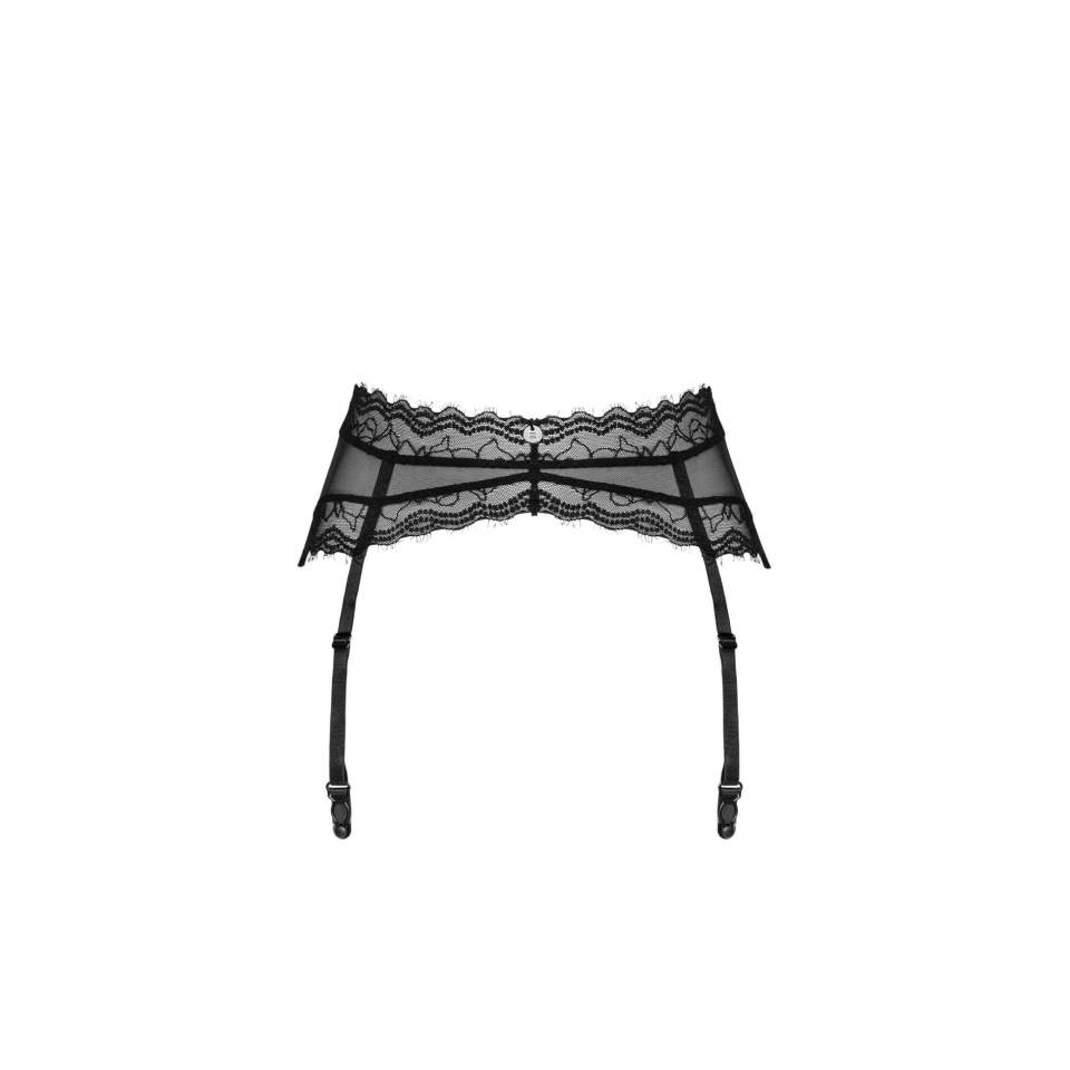 Delikatny czarny pas do pońchoch Obsessive Medilla