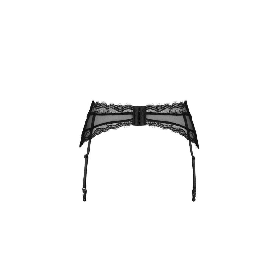 Delikatny czarny pas do pońchoch Obsessive Medilla