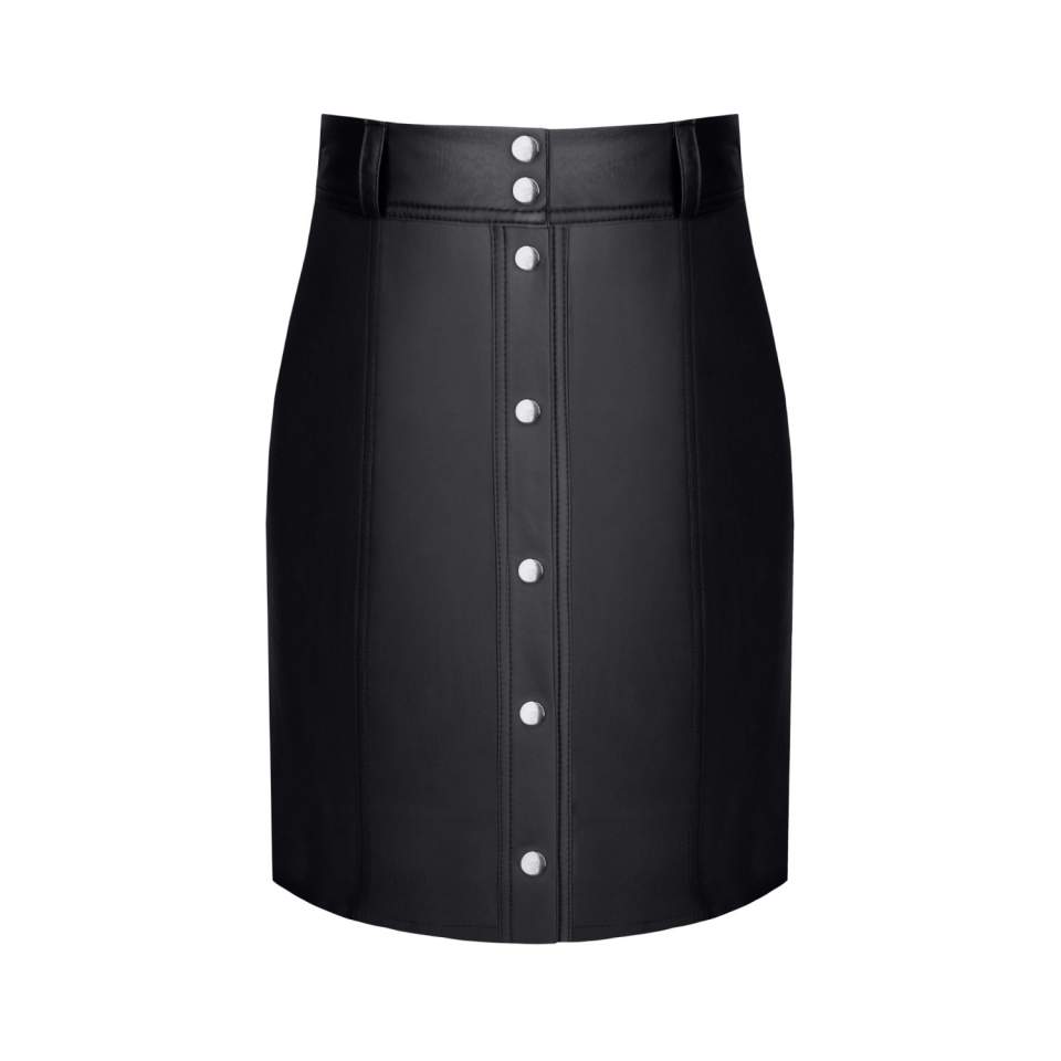 Klasyczna czarna spódnica w stylu mundurowym Demoniq Leonore