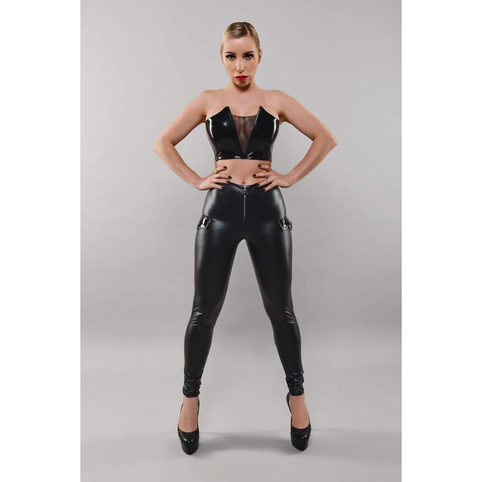 Intrygujące czarne legginsy Demoniq Meike