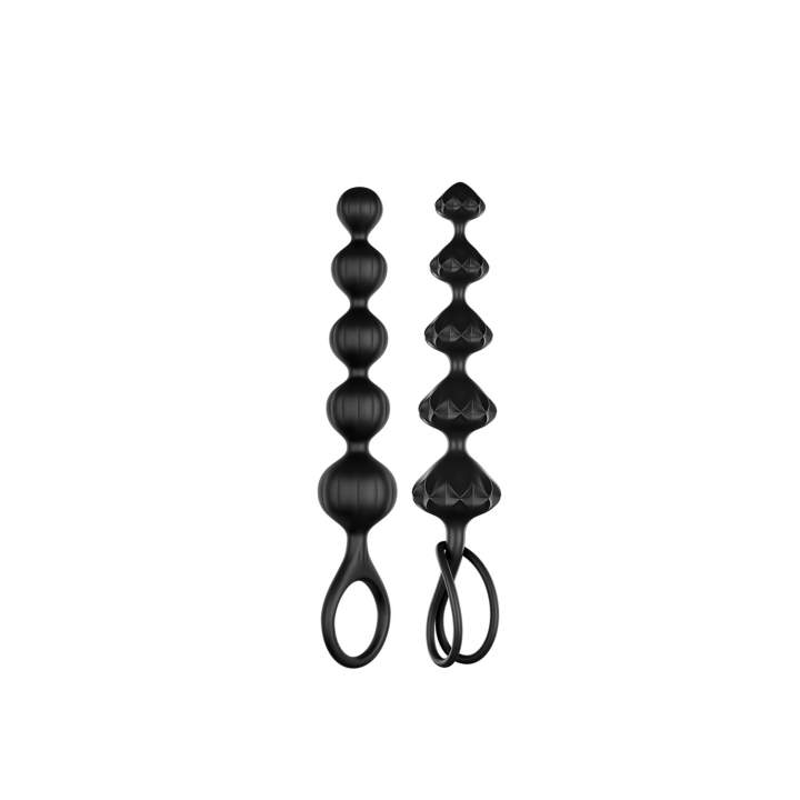 Satisfyer Beads Black zestaw 2- silikonowych koralików analnych